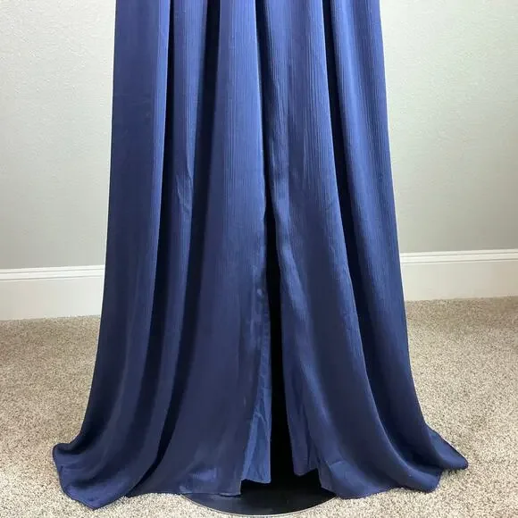 Sachin & Babi Women's Formal Dress Size 10 Blue Chiffon Long A-Line Evening Gown - Picture 8 of 12
